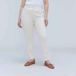 Alternative view of The Cheeky Hourglass Jean | Ecru | 28.5 Inseam