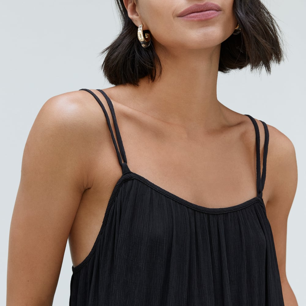 The Naia™ Ripple Tiered Maxi Dress | Black - Image 4