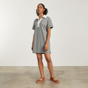 Alternative view of The Organic Cotton Polo Dress | Clay