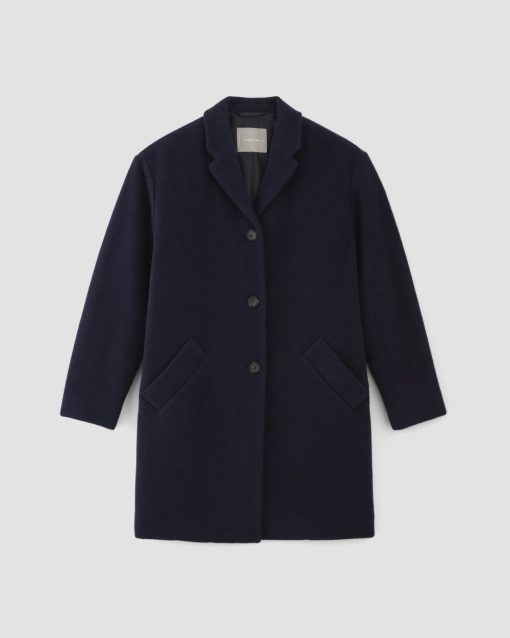 Alternative view of The Italian ReWool® Cocoon Coat | Navy