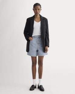 The A-Line Denim Short | Light Indigo