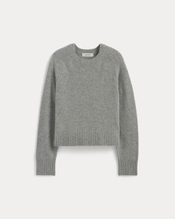 Alternative view of The Boxy Crew in Cashmere | Light Heather Grey