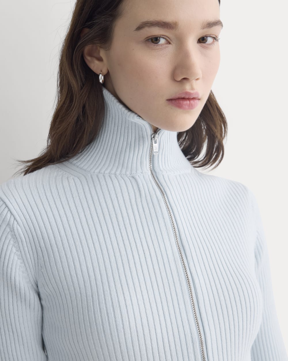 Full-Zip Ribbed Jacket in Everyday Cotton | Skywriting - Image 4