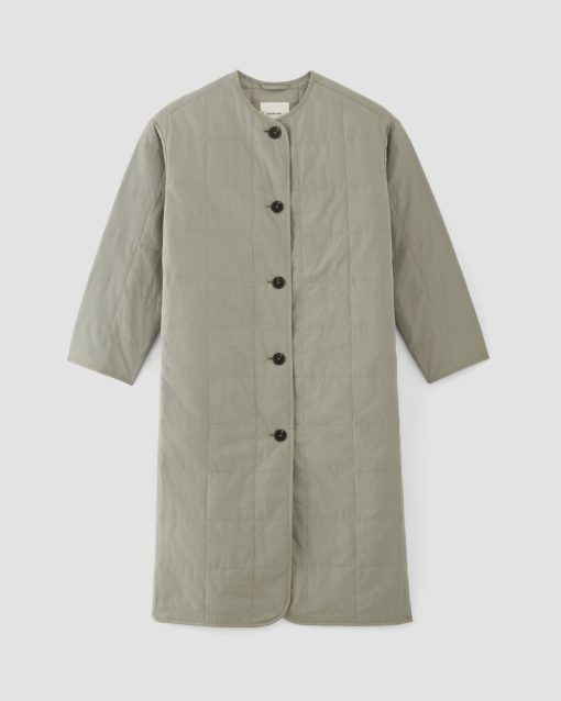 Alternative view of The ReNew Quilted Long Liner | Sage Green