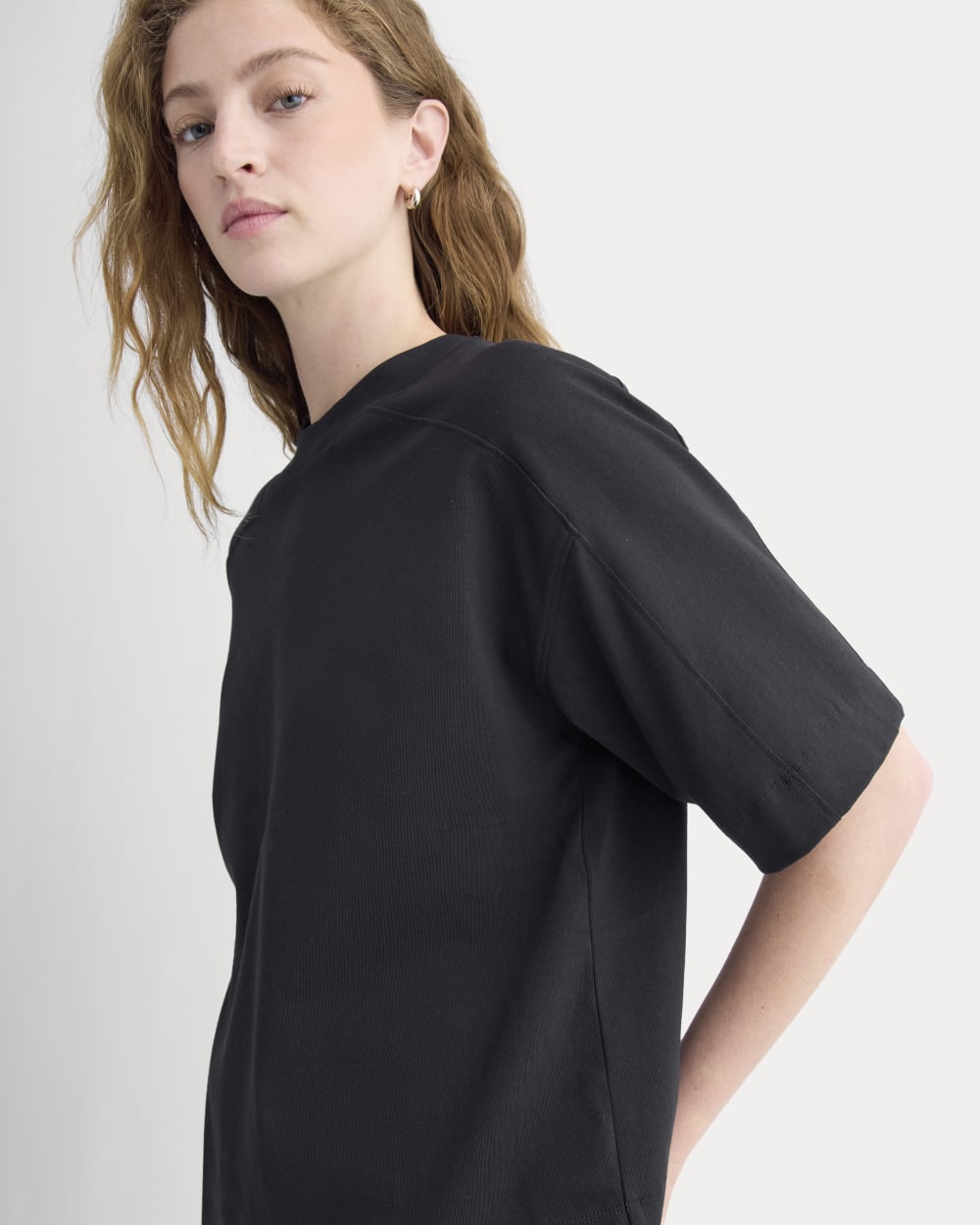 Oversized Seamed Tee | Black - Image 4