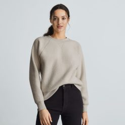 Alternative view of The ReNew Fleece Raglan Sweatshirt | Sandstone