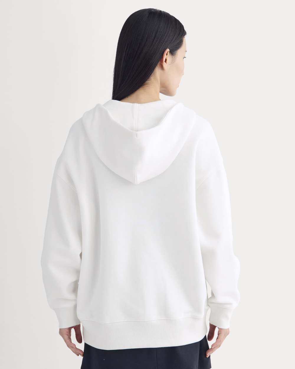 Luxe Fleece Oversized Full-Zip Hoodie | Bone - Image 5