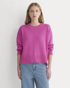 The Boxy Sweater in Everyday Cotton | Rose Violet