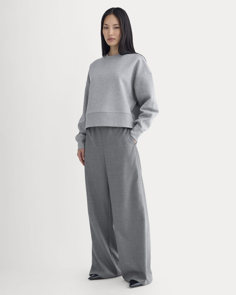 Luxe Fleece Sweatshirt | Vintage Heather Grey - Image 3