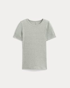 Alternative view of The Luxe Rib Crew | Classic Heather Grey