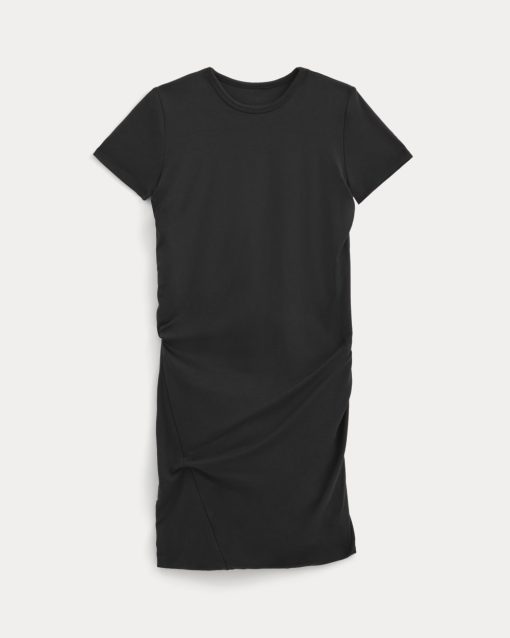 Alternative view of Twisted Short-Sleeve Crew Dress | Black