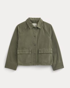 Alternative view of Cropped Denim Jacket | Garment-Dyed Kalamata