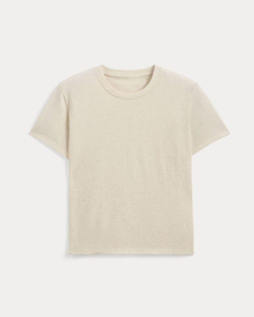 Alternative view of The Box-Cut Tee in Essential Cotton | Heathered Oat | No Pocket