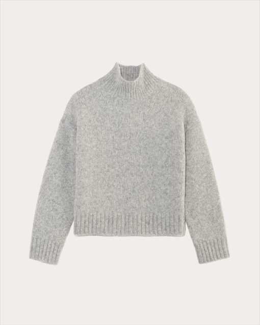Alternative view of The Cloud Oversized Turtleneck | Heather Grey
