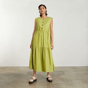 Alternative view of The Tiered Midi Dress | Pepper