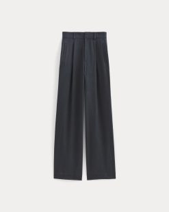 Alternative view of The Draper Pleated Pant in Buttersmooth | Navy | 32 Inseam
