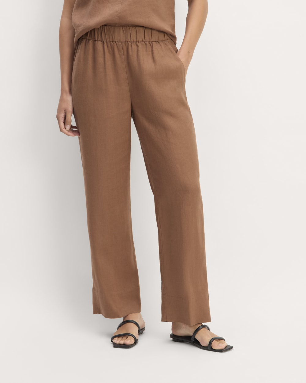 The Linen Easy Pant | Carob Brown - Image 3