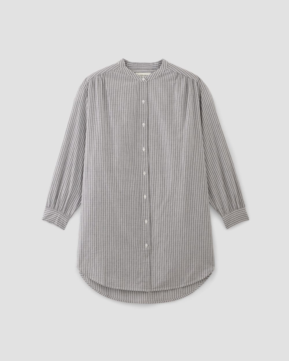 The Gauze Oversized Shirt | White / Black - Image 2