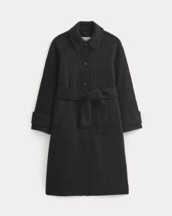 Alternative view of Italian Belted Overcoat | Carbone/Black