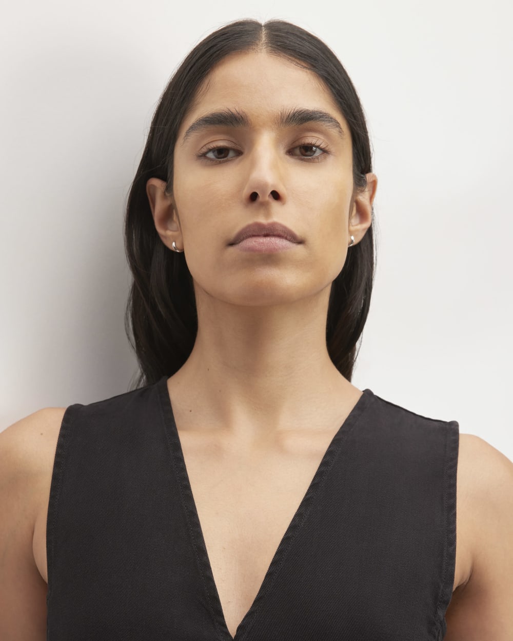 The TENCEL™ V-Neck Dress | Black - Image 5