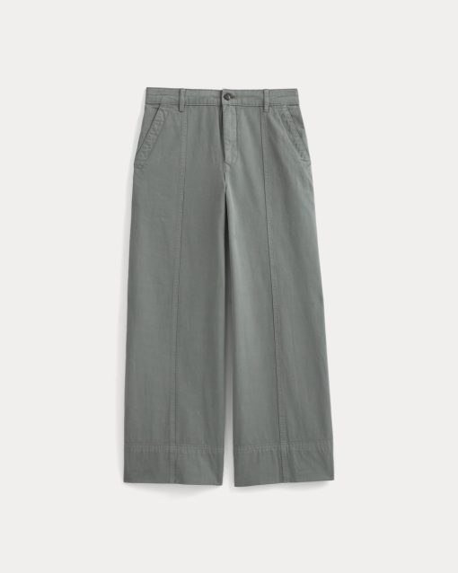 Alternative view of Seamed Wide-Leg Pant | Agave Green