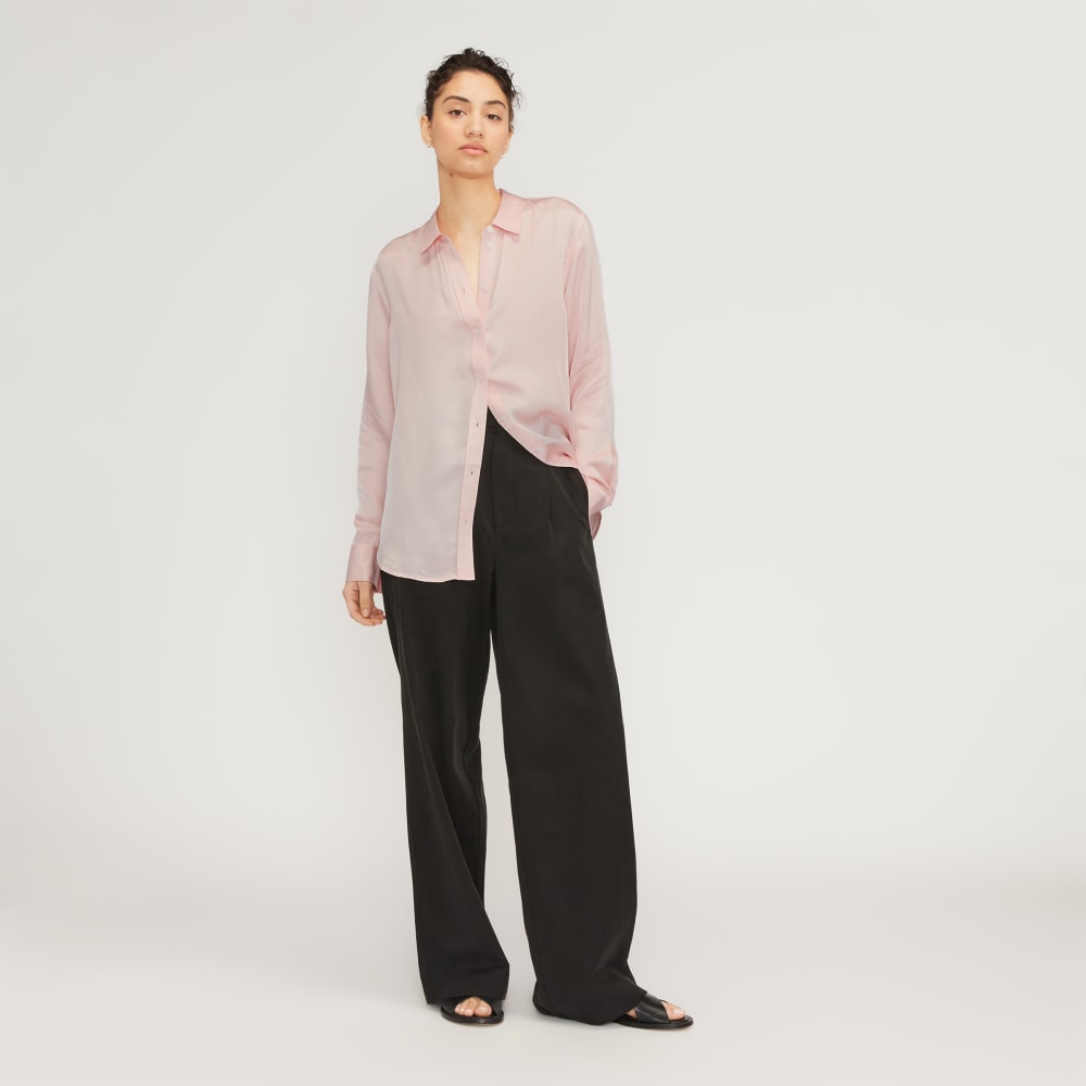 The Satin Relaxed Shirt | Petal Pink - Image 6