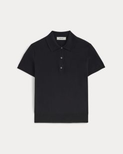 Alternative view of The Polo in Cotton Cashmere | Black
