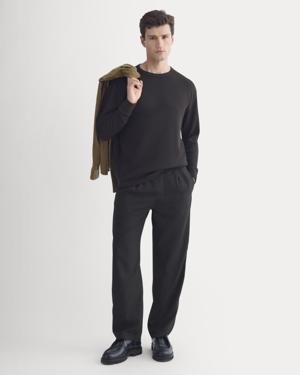Thermal Crew in Cozy Waffle | Black - Image 3