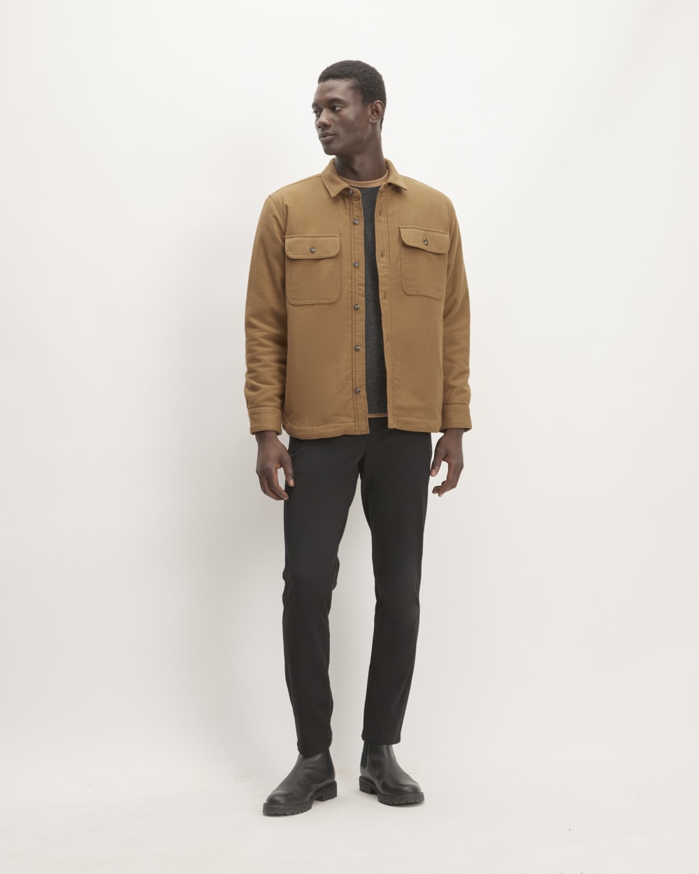The ReNew Fleece-Lined Heavyweight Overshirt | Toasted Coconut - Image 3