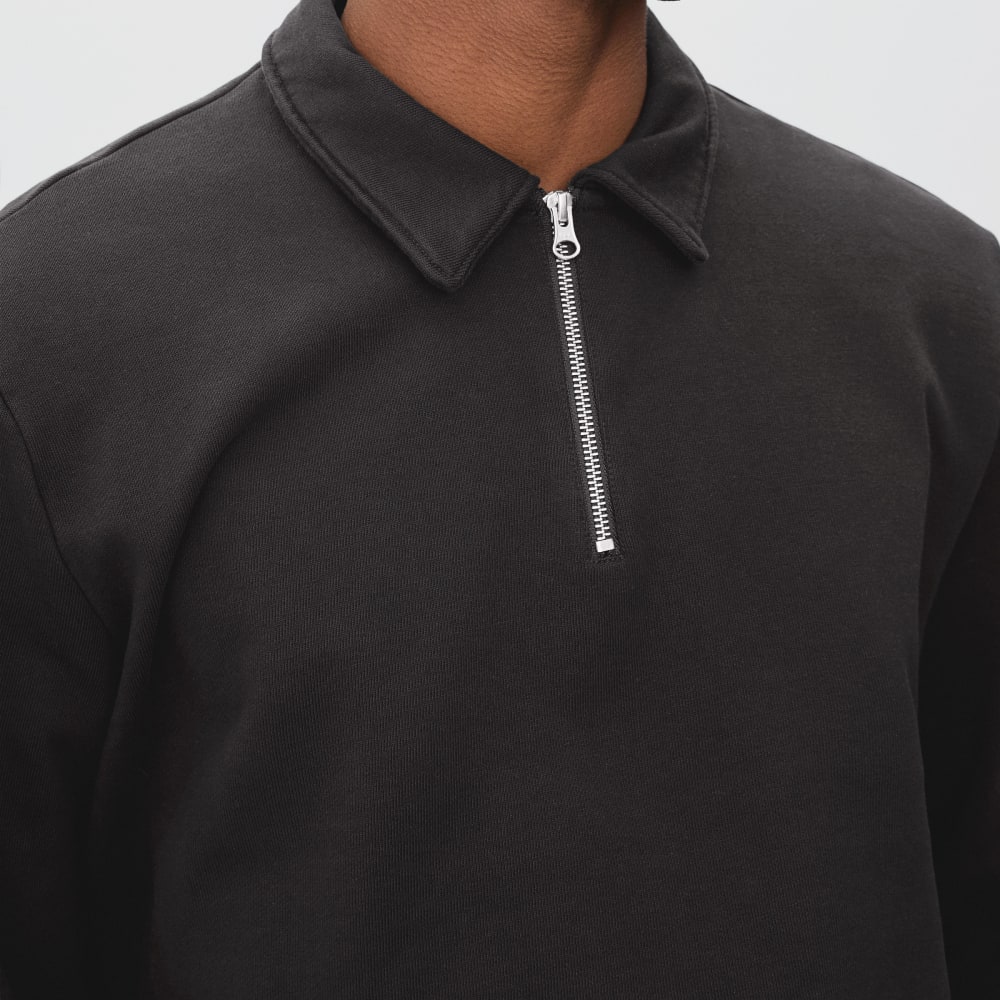 The Track Quarter-Zip Sweatshirt | Black - Image 5