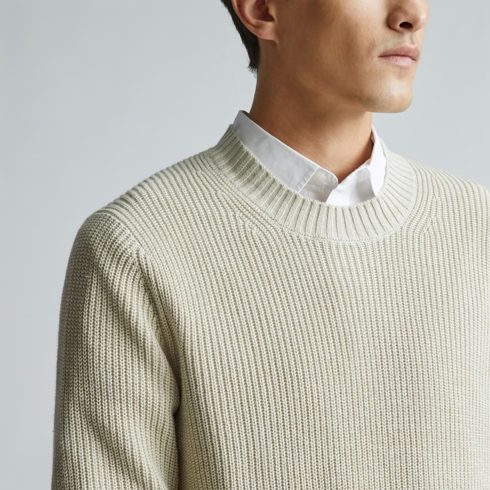 The No-Sweat Ribbed Crew | Pelican - Image 4