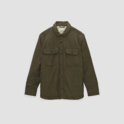 Alternative view of The ReNew Fleece-Lined Heavyweight Overshirt | Heathered Green