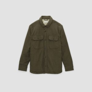 Alternative view of The ReNew Fleece-Lined Heavyweight Overshirt | Heathered Green