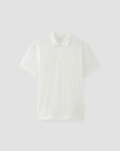 Alternative view of The Premium Weight Short-Sleeve Polo | White