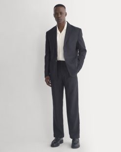 Alternative view of Soyeux Linen Pleated Trouser | Black