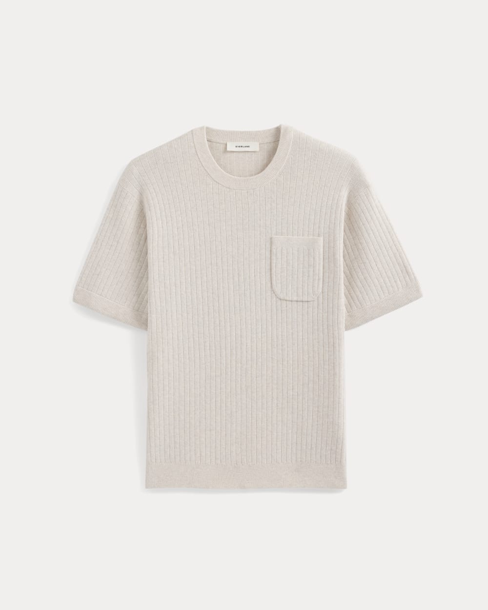 Textured Knit Tee | Heathered Oat - Image 2