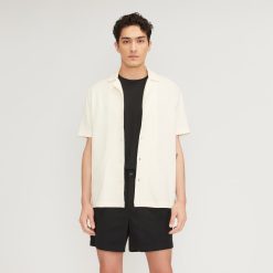 The Pique Short-Sleeve Shirt | Bone