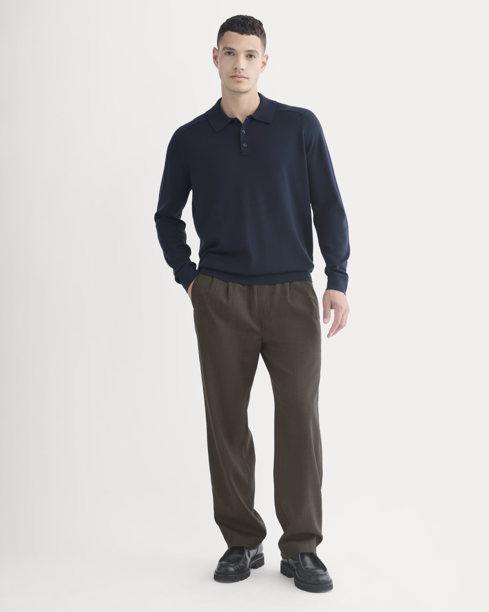 Ultrasoft Polo Sweater | Navy - Image 3