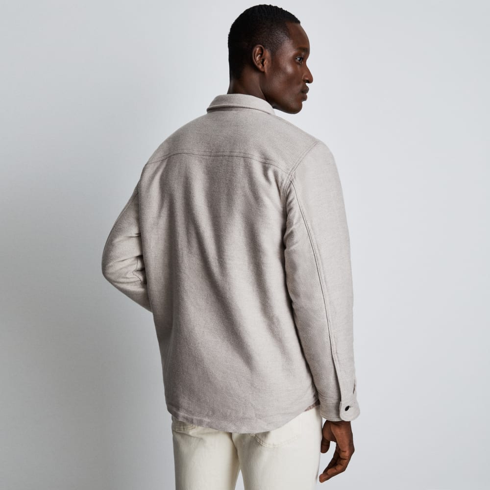 The ReNew Fleece-Lined Heavyweight Overshirt | Heathered Burnt Sugar - Image 4