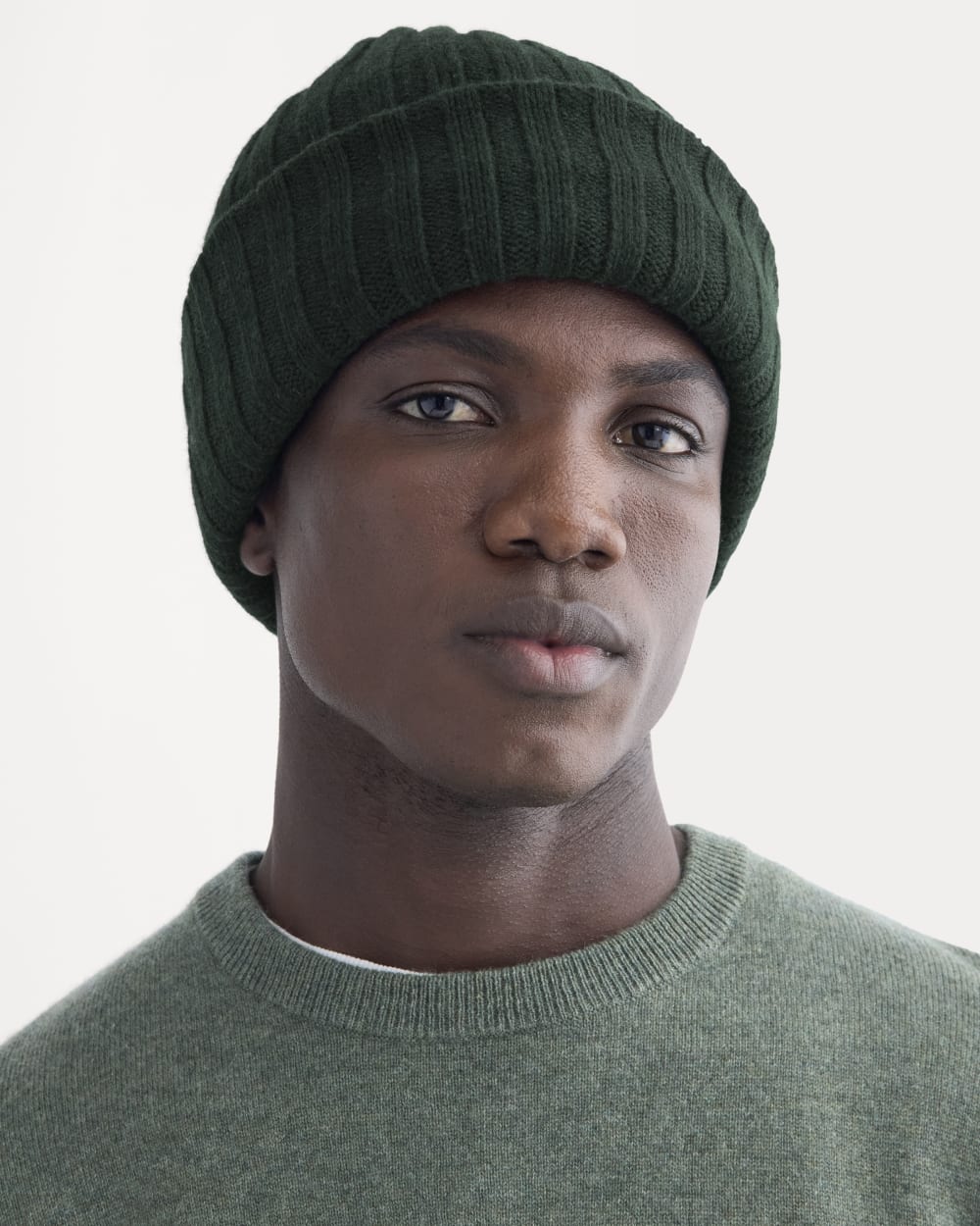Chunky Ribbed Beanie | Heathered Dark Sea - Image 3