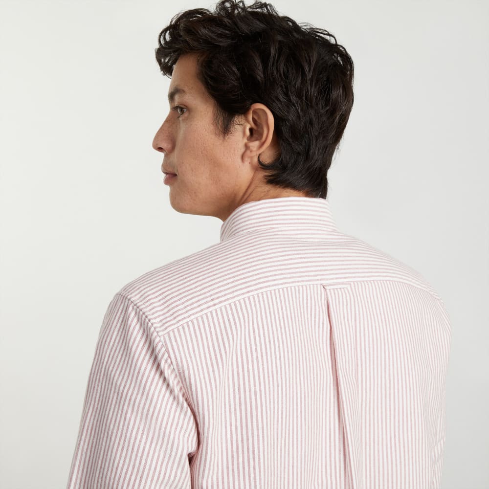 The Slim-Fit Japanese Oxford | Red / White | Regular - Image 6