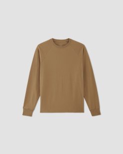 Alternative view of The Premium-Weight Long-Sleeve Crew | Uniform | Toasted Coconut