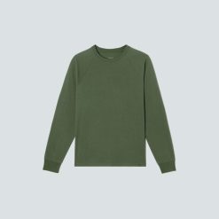 Alternative view of The Premium-Weight Long-Sleeve Crew | Uniform | Forest Green