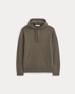 Alternative view of The Felted Merino Hoodie | Heather Chocolate Martini