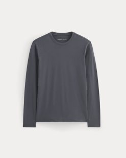 Alternative view of The Essential Organic Long-Sleeve Tee | Graphite