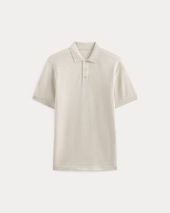 Alternative view of The Pique Polo | Heathered Oat