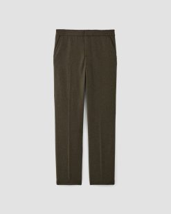 Alternative view of The Wool Flannel Pant | Dark Green