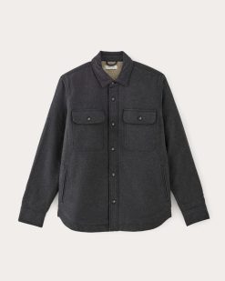 Alternative view of The ReNew Fleece-Lined Heavyweight Overshirt | Heather Charcoal