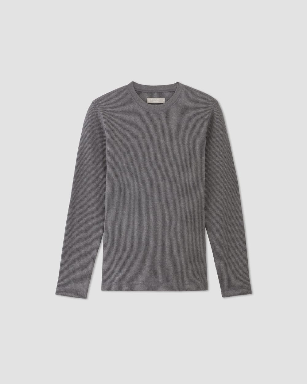 The Waffle Long-Sleeve Crew | Heathered Charcoal - Image 2