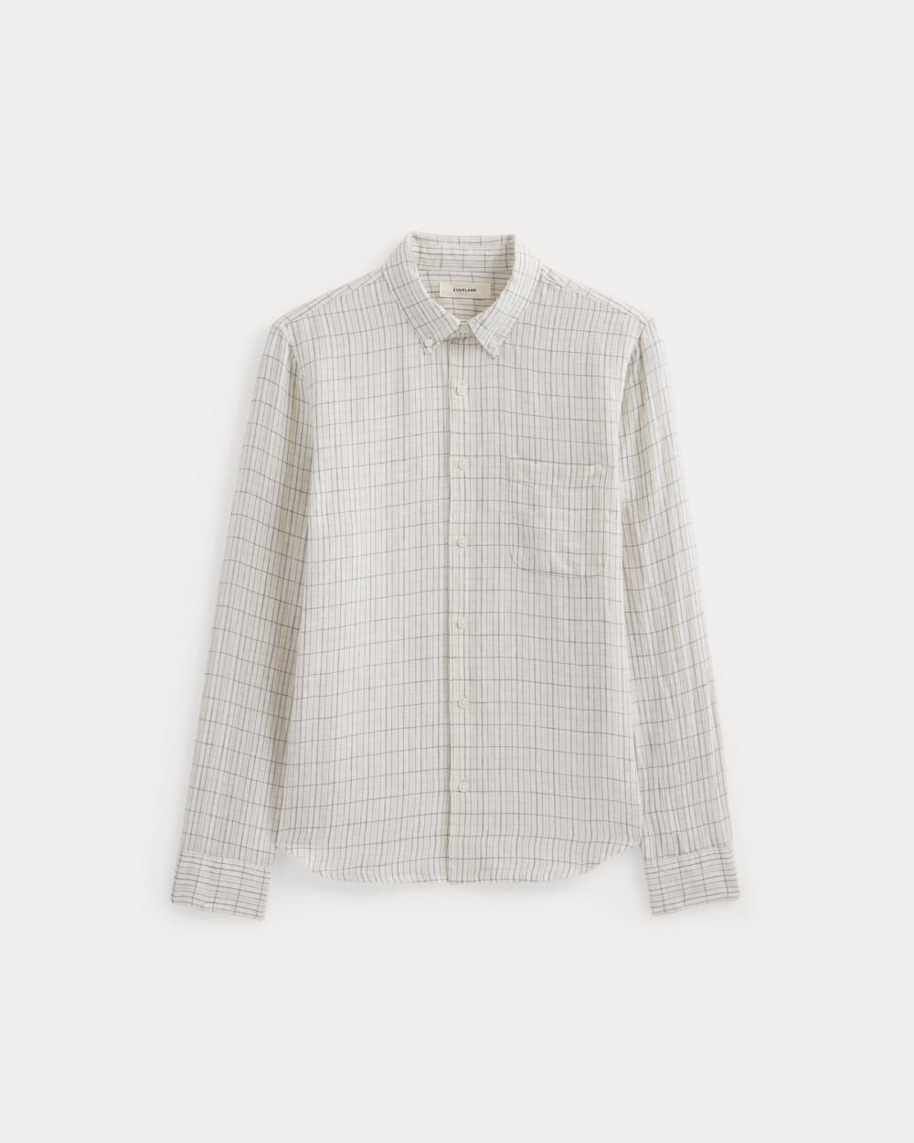 The Classic Shirt in Linen | Bone Plaid - Image 2